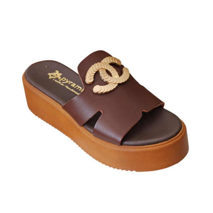 Pyramis Γυναικείες Πλατφόρμες Καφέ 25185/1050 - Lampis Shoes