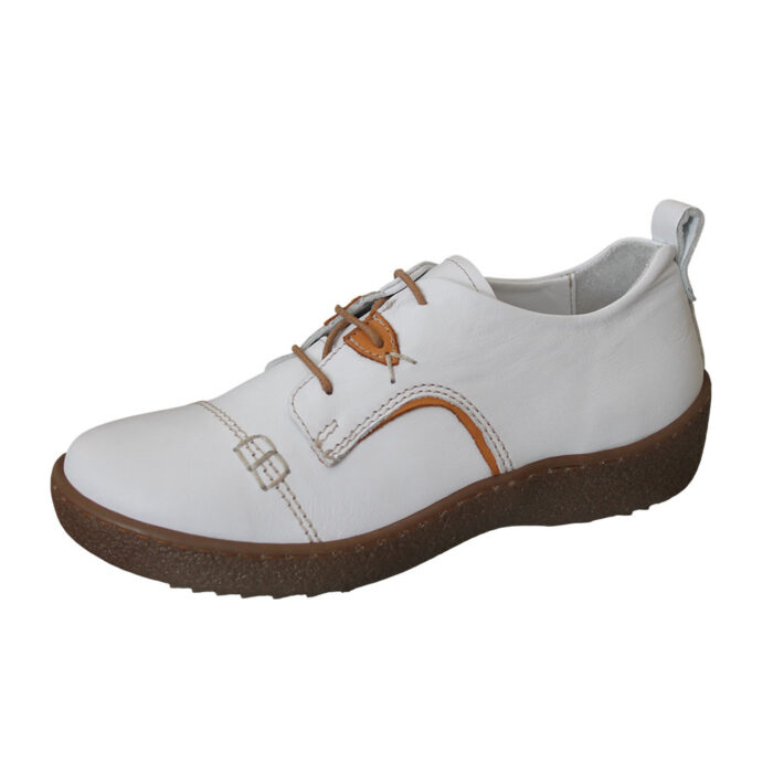 Pyramis Remake Γυναικεία Δερμάτινα Sneakers Λευκά 552/9002 - Lampis Shoes