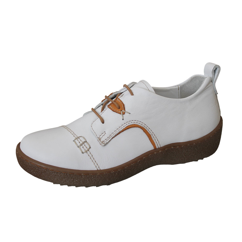 Pyramis Remake Γυναικεία Δερμάτινα Sneakers Λευκά 552/9002 - Lampis Shoes