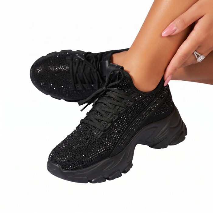 Tendenz Γυναικεία Sneakers Μαύρα QMS 20-033 - Lampis Shoes