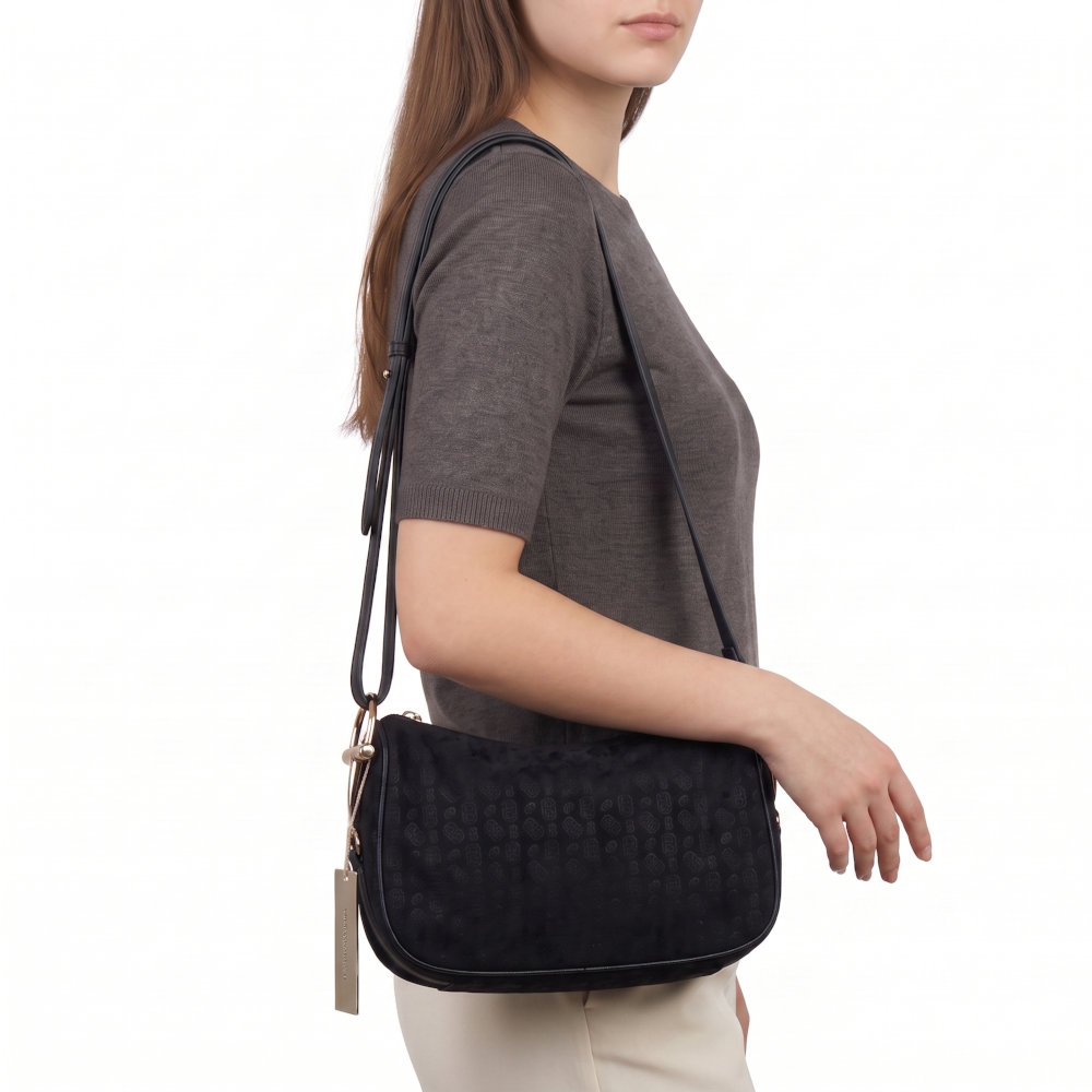Bag to Bag Γυναικεία Τσάντα Ώμου Μαύρη WH26003 - Lampis Shoes