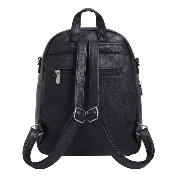 Bag to Bag Γυναικεία Τσάντα Πλάτης Μαύρη QC-1202 - Lampis Shoes