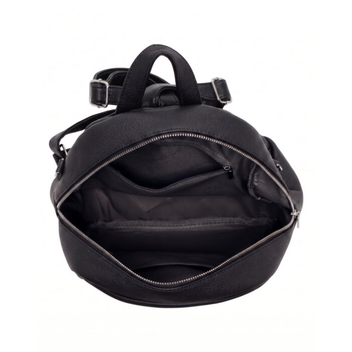 Bag to Bag Γυναικεία Τσάντα Πλάτης Μαύρη QC-1202 - Lampis Shoes