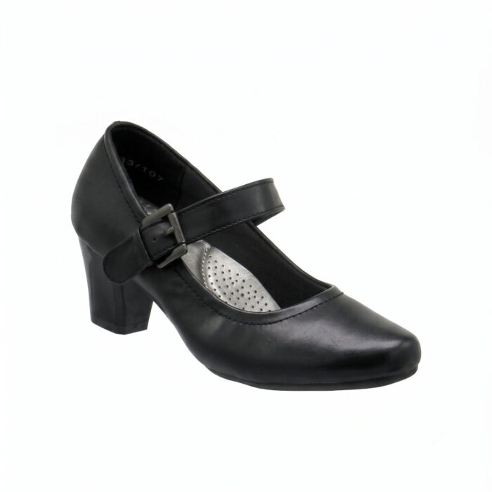 Blondie Γόβες με Λουράκι Μαύρες SD33117 - Lampis Shoes