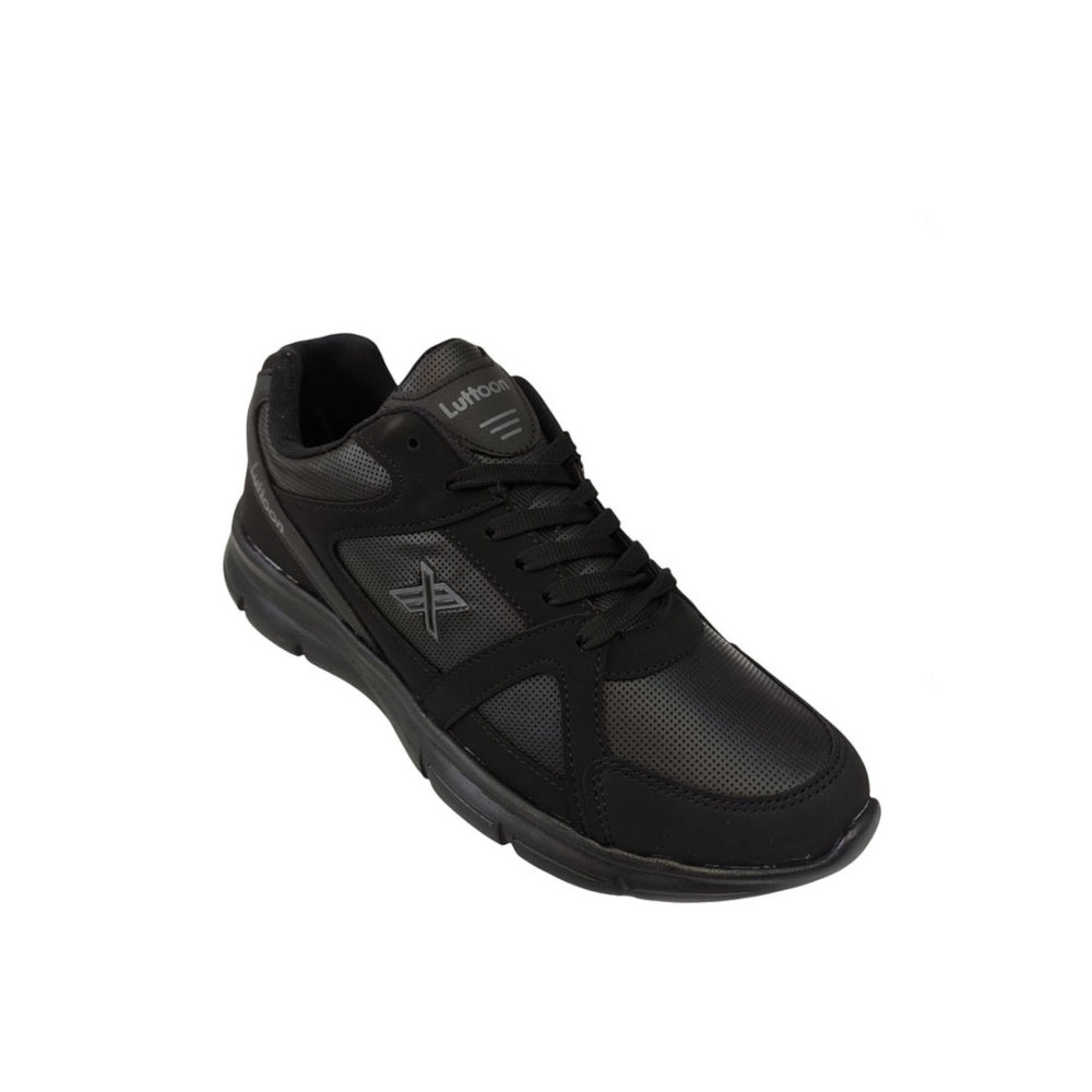 Luttoon Ανδρικά Ανατομικά Sneakers Μαύρα GE251 - Lampis Shoes