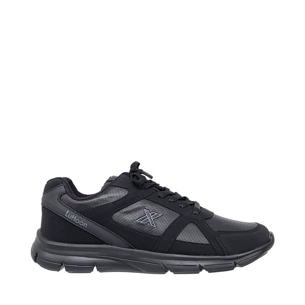 Luttoon Ανδρικά Ανατομικά Sneakers Μαύρα GE251 - Lampis Shoes