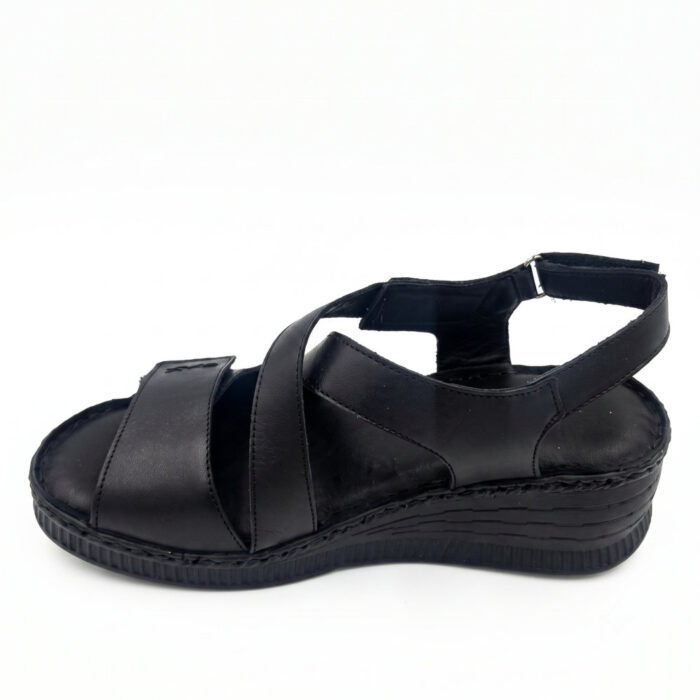 Pyramis Γυναικεία Σανδάλια Platforms Μαύρα 961/101 - Lampis Shoes