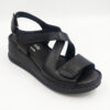 Pyramis Γυναικεία Σανδάλια Platforms Μαύρα 961/101 - Lampis Shoes