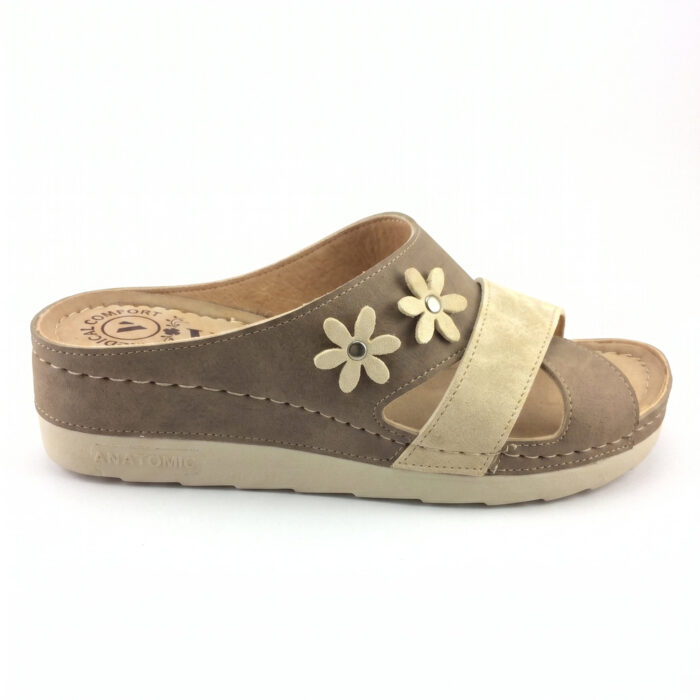 Vesna Γυναικεία Ανατομικά Σανδάλια Καφέ 190 - Lampis Shoes