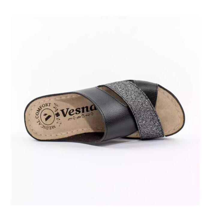 Vesna Γυναικεία Ανατομικά Σανδάλια Μαύρα 197 - Lampis Shoes