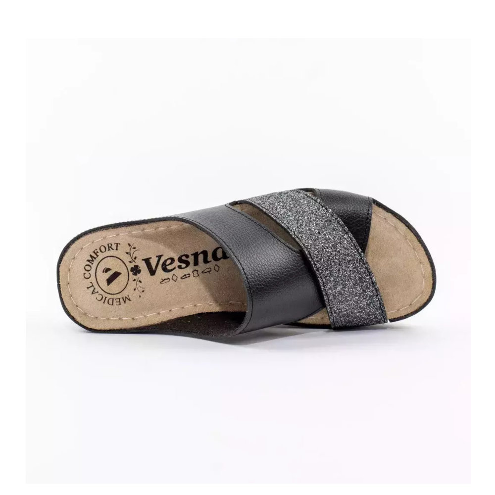 Vesna Γυναικεία Ανατομικά Σανδάλια Μαύρα 197 - Lampis Shoes