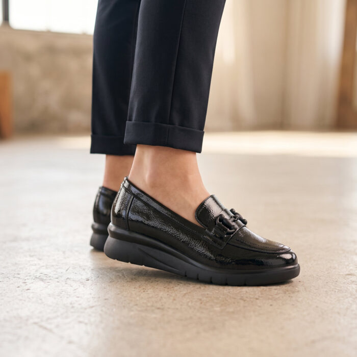 Yameiji Γυναικεία Μοκασίνια Mαύρα GR2093 - Lampis Shoes