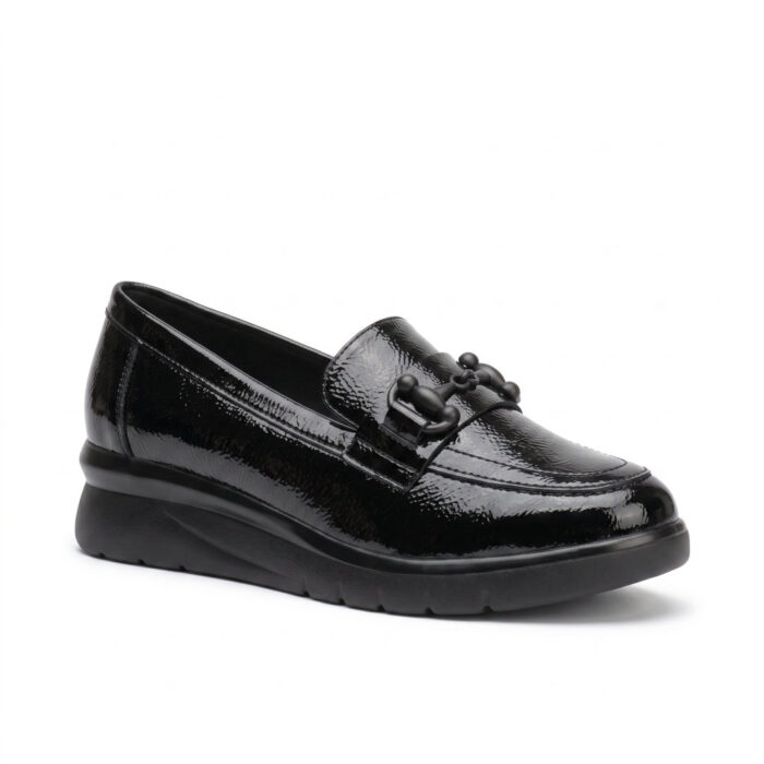 Yameiji Γυναικεία Μοκασίνια Mαύρα GR2093 - Lampis Shoes