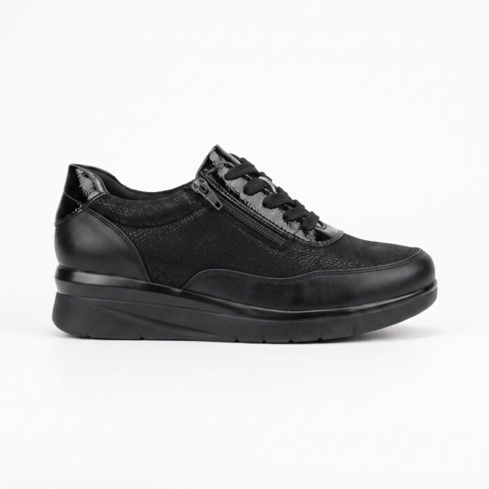 Yameiji Γυναικεία Sneakers Mαύρα GR1870 - Lampis Shoes
