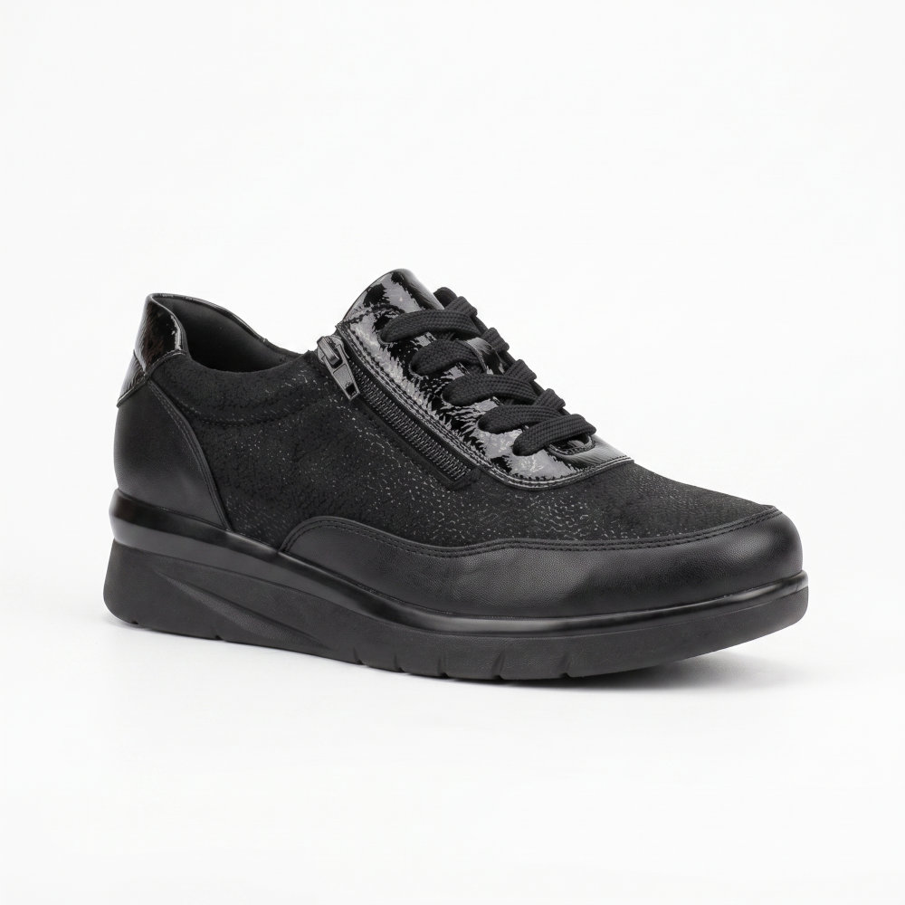 Yameiji Γυναικεία Sneakers Mαύρα GR1870 - Lampis Shoes