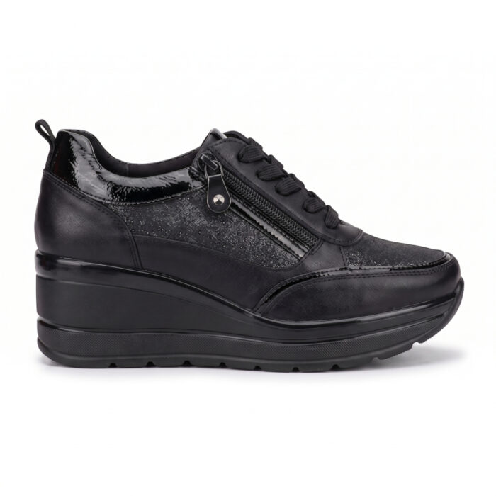 Yameiji Γυναικεία Sneakers Mαύρα HΤ1879 - Lampis Shoes