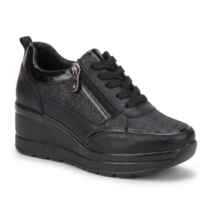 Yameiji Γυναικεία Sneakers Mαύρα HΤ1879 - Lampis Shoes