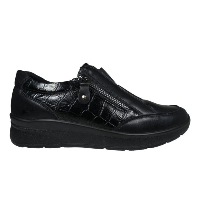 Zak Γυναικεία Ανατομικά Sneakers Mαύρα SD76077 - Lampis Shoes