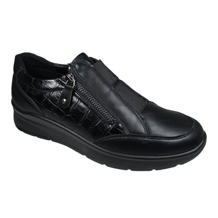 Zak Γυναικεία Ανατομικά Sneakers Mαύρα SD76077 - Lampis Shoes