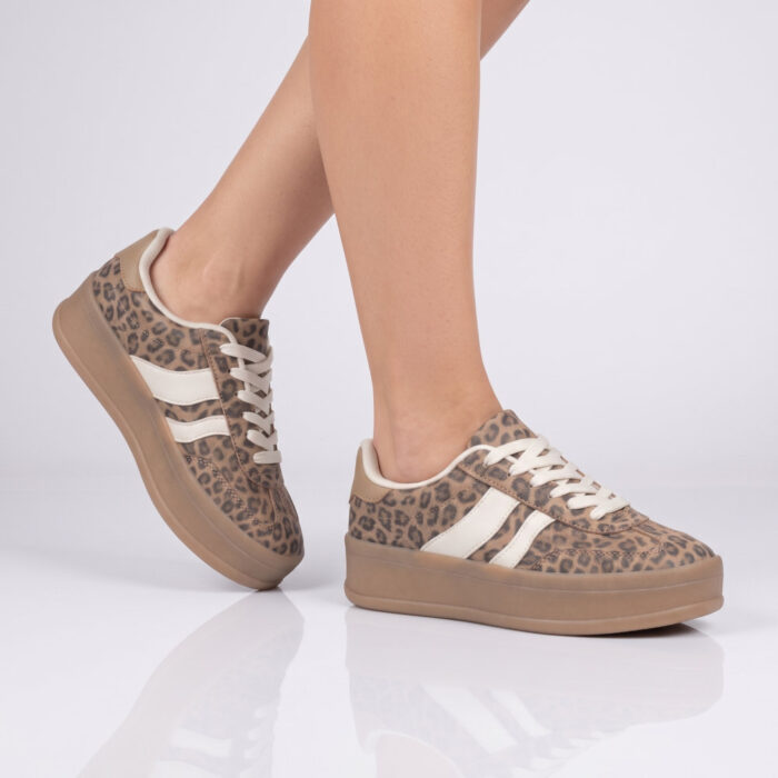 Zak Γυναικεία Sneakers Λεοπάρ SD28016 - Lampis Shoes