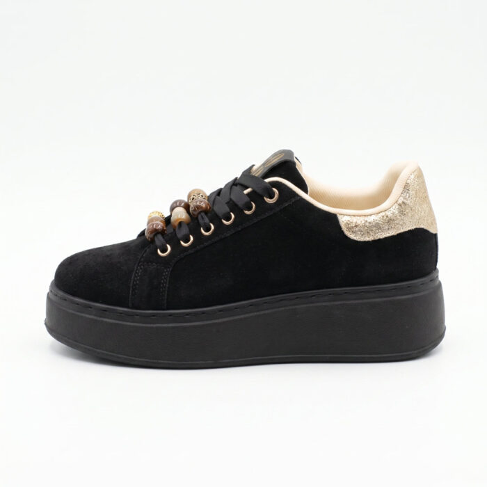 Zak Γυναικεία Sneakers Μαύρα SD28012 - Lampis Shoes