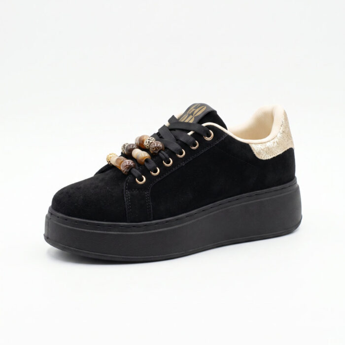 Zak Γυναικεία Sneakers Μαύρα SD28012 - Lampis Shoes