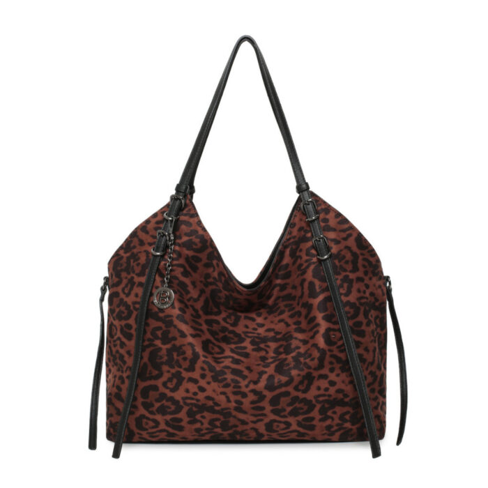 Bag to Bag Γυναικεία Τσάντα Ώμου Καφέ Λεοπάρ BTB0055 - Lampis Shoes