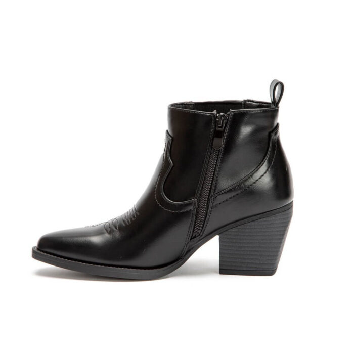 Blondie Γυναικεία Μποτάκια Cowboy Μαύρα SD57042 -Lampis Shoes