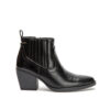 Blondie Γυναικεία Μποτάκια Cowboy Μαύρα SD57042 -Lampis Shoes