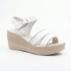 L.S.J Shoes Γυναικεία Σανδάλια Platforms Λευκά E13 - Lampis Shoes