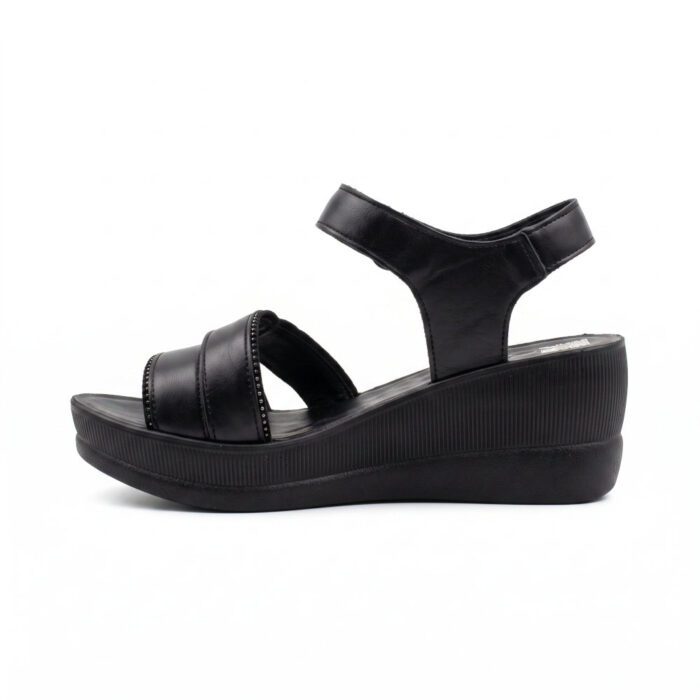 L.S.J Shoes Γυναικεία Σανδάλια Platforms Μαύρα E13 - Lampis Shoes