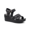 L.S.J Shoes Γυναικεία Σανδάλια Platforms Μαύρα E13 - Lampis Shoes