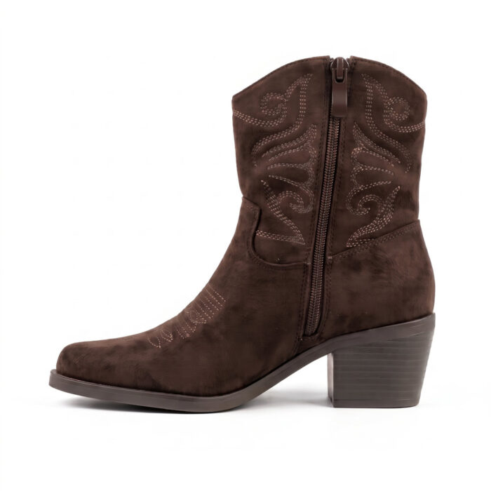 Marquiiz Γυναικεία Μποτάκια Cowboy Καφέ 6508 - Lampis Shoes