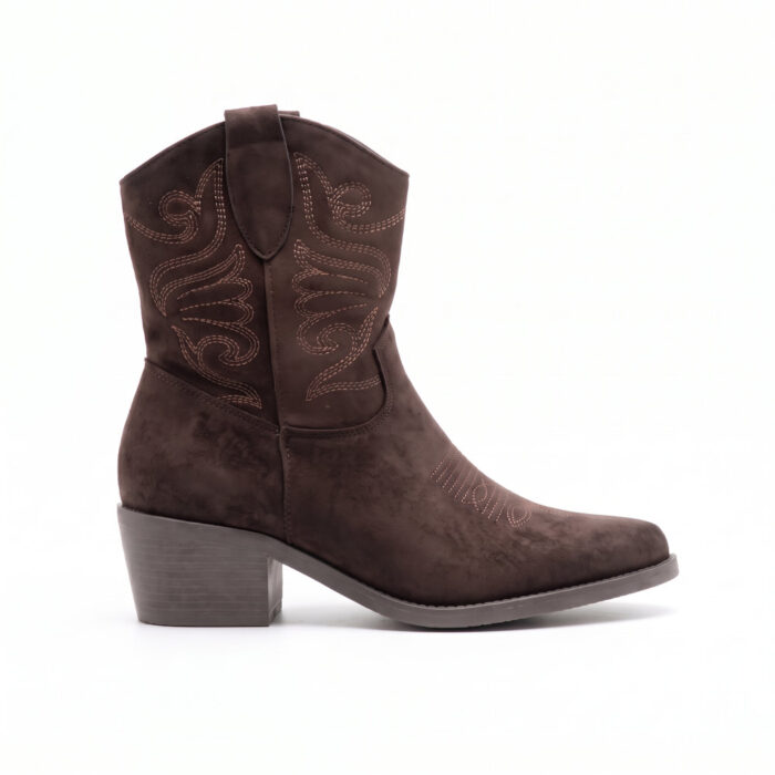 Marquiiz Γυναικεία Μποτάκια Cowboy Καφέ 6508 - Lampis Shoes