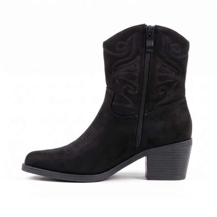 Marquiiz Γυναικεία Μποτάκια Cowboy Μαύρα 6508 - Lampis Shoes