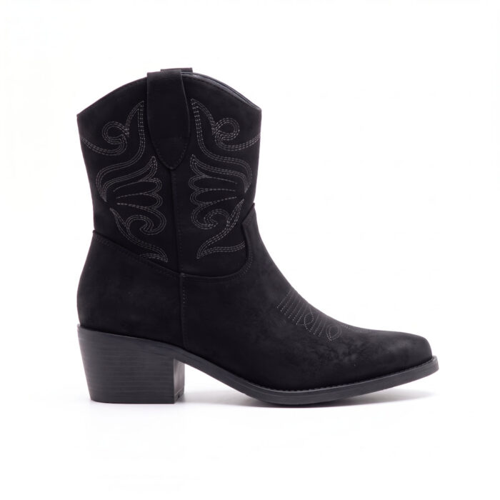 Marquiiz Γυναικεία Μποτάκια Cowboy Μαύρα 6508 - Lampis Shoes