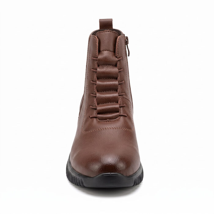 Mira & Max Γυναικεία Μποτάκια Καφέ B21 - Lampis Shoes