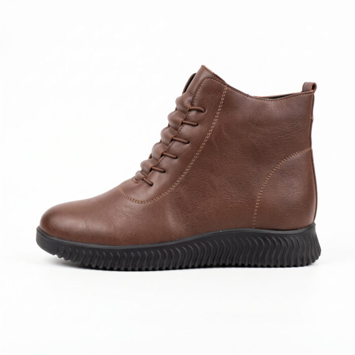 Mira & Max Γυναικεία Μποτάκια Καφέ B21 - Lampis Shoes