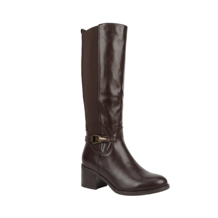 Plato Γυναικείες Μπότες Καφέ 05658 - Lampis Shoes