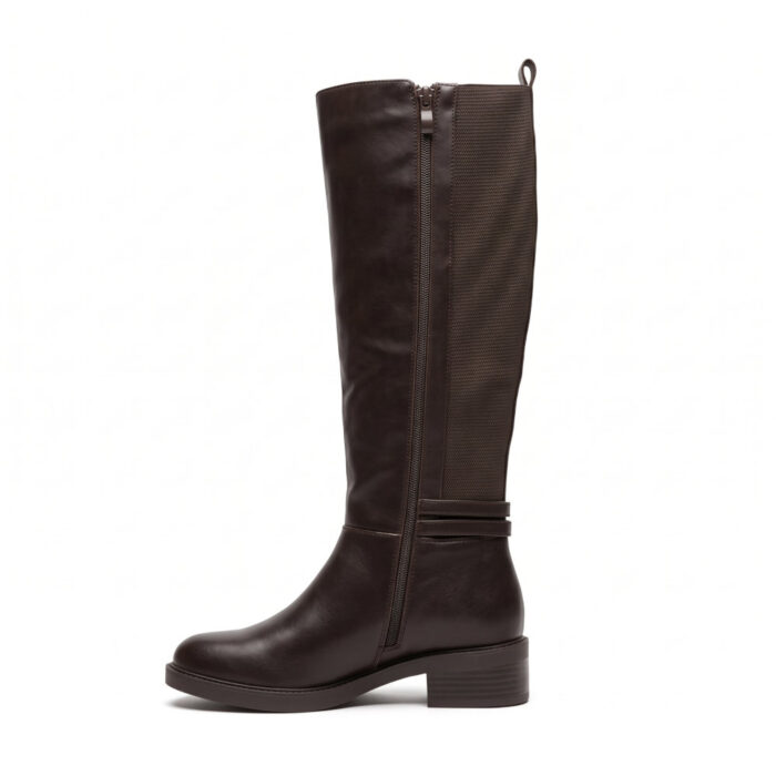 Plato Γυναικείες Μπότες Καφέ RQ-568 - Lampis Shoes