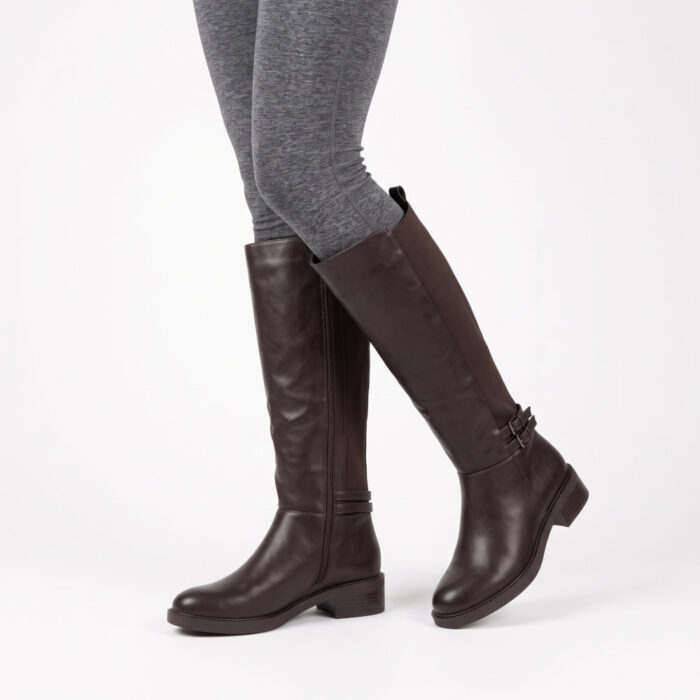 Plato Γυναικείες Μπότες Καφέ RQ-568 - Lampis Shoes