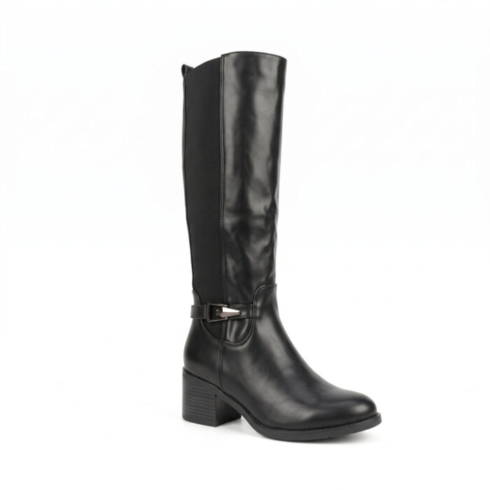 Plato Γυναικείες Μπότες Μαύρες 05658 - Lampis Shoes
