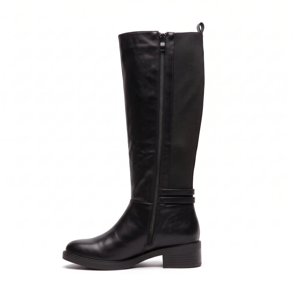 Plato Γυναικείες Μπότες Μαύρες RQ-568 - Lampis Shoes