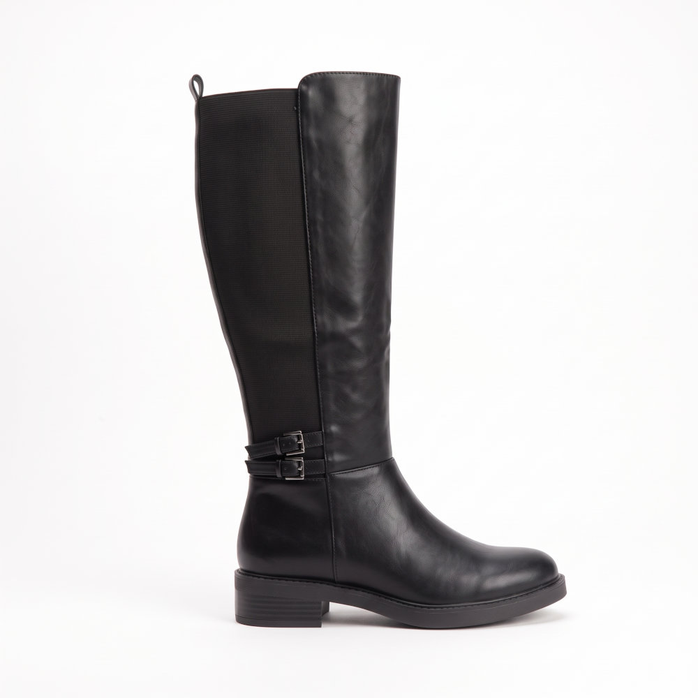 Plato Γυναικείες Μπότες Μαύρες RQ-568 - Lampis Shoes