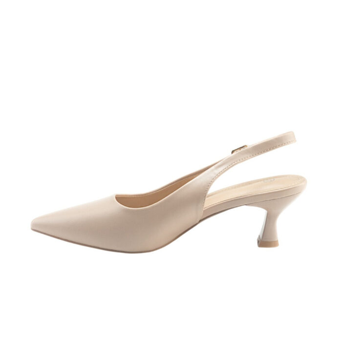 Plato Μυτερές Γόβες Μπεζ 34575 - Lampis Shoes