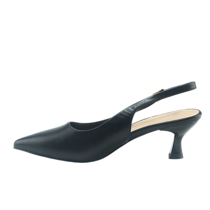 Plato Μυτερές Γόβες Μαύρες 34574 - Lampis Shoes