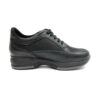 Pyramis Γυναικεία Δερμάτινα Ανατομικά Sneakers Μαύρα 8216/H800 - Lampis Shoes