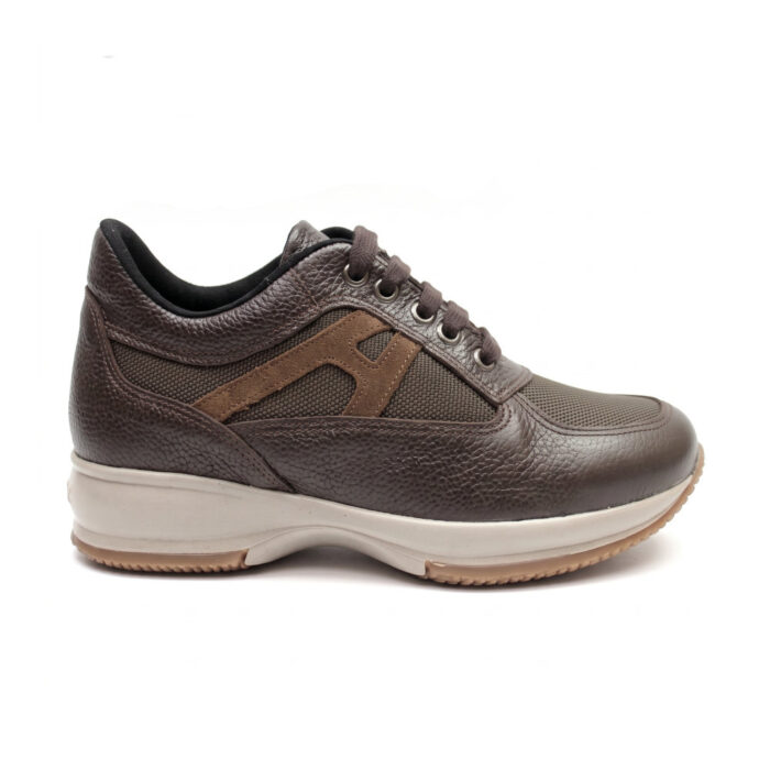 Pysramis Γυναικεία Δερμάτινα Ανατομικά Sneakers Καφέ 8216/H800 - Lampis Shoes