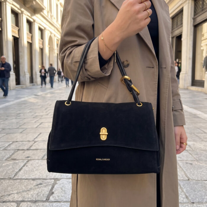 Regina Schrecker Γυναικεία Τσάντα Μαύρη RS6310 - Lampis Shoes