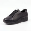 Remake Γυναικεία Δερμάτινα Ανατομικά Sneakers Μαύρα 7230/910 - Lampis Shoes